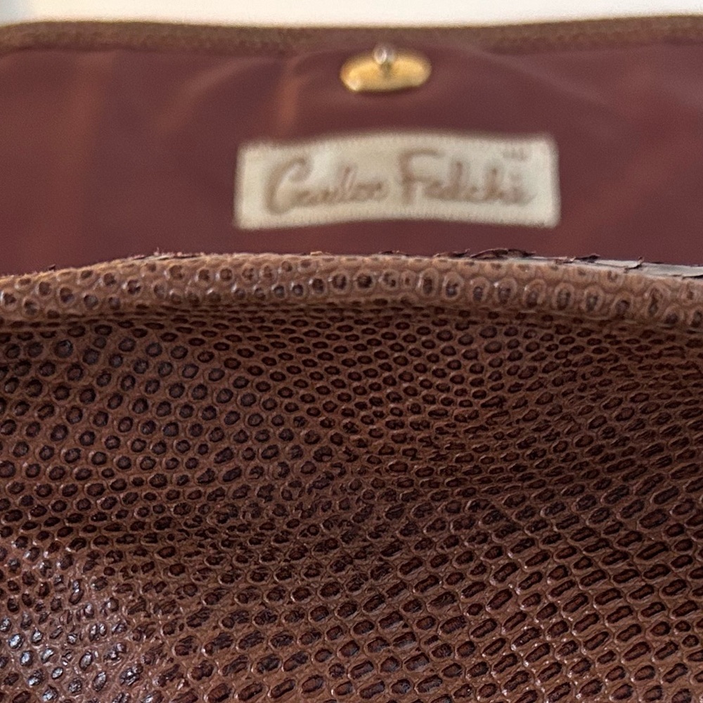 Carlos Falchi Vintage Python Snake Lizard Patchwo… - image 7